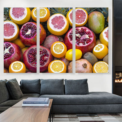 Pineapple Lemon Orange Pomegranate Fruits Supermarket decor
