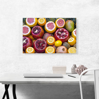Pineapple Lemon Orange Pomegranate Fruits Supermarket decor