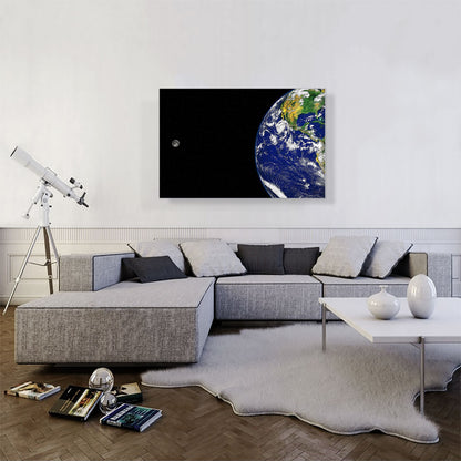 Planet Earth With Moon Home decor