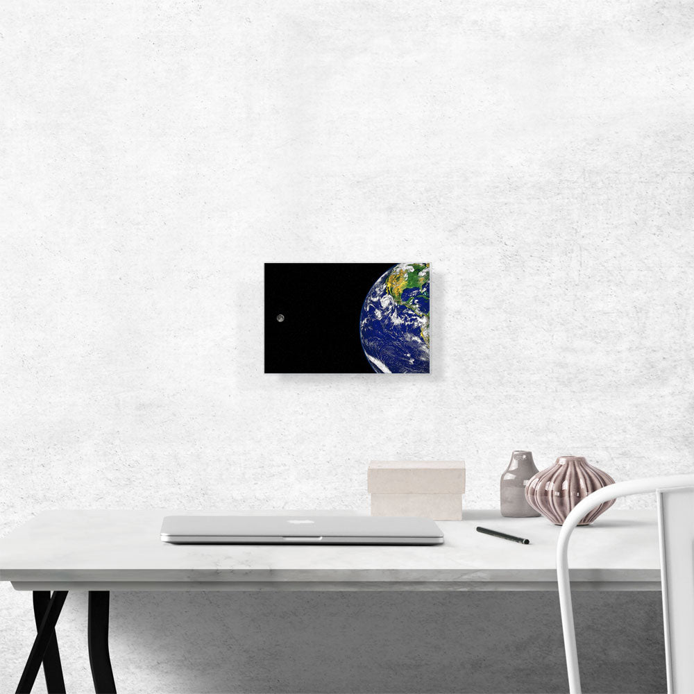 Planet Earth With Moon Home decor