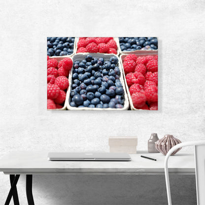 Raspberries and Blueberries Restaurant decor