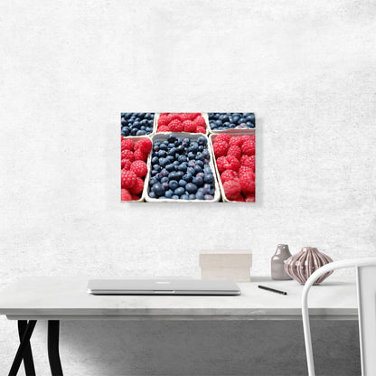 Raspberries and Blueberries Restaurant decor