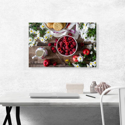 Raspberry With Milk And Cookies Home decor