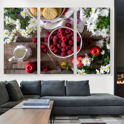 Raspberry With Milk And Cookies Home decor