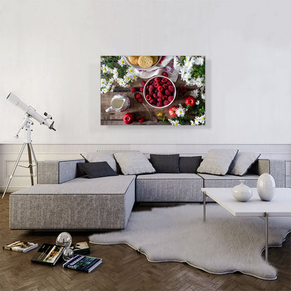 Raspberry With Milk And Cookies Home decor