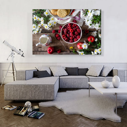 Raspberry With Milk And Cookies Home decor