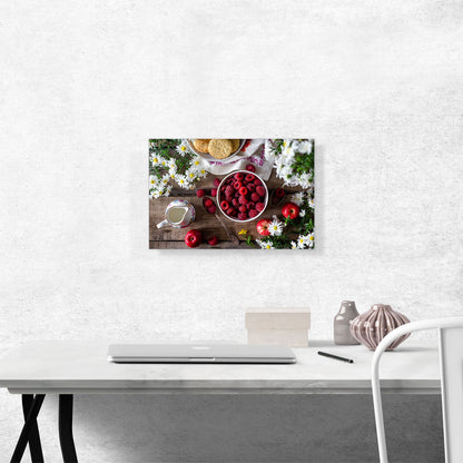 Raspberry With Milk And Cookies Home decor