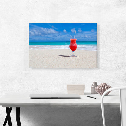 Red On The Sea Beach