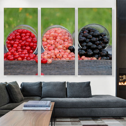 Red Pink and Black Berries Restaurant decor