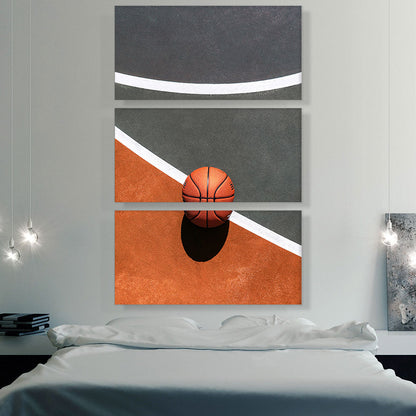 Basketball Ball On Court Home decor