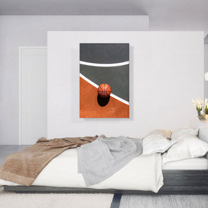 Basketball Ball On Court Home decor