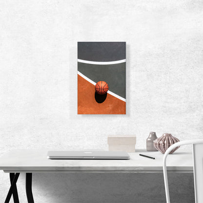 Basketball Ball On Court Home decor