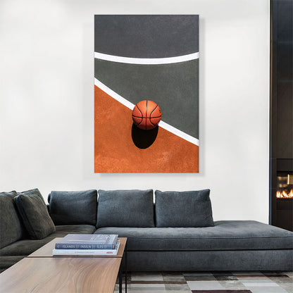 Basketball Ball On Court Home decor