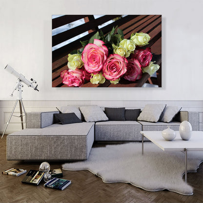 Roses on Bench Home decor