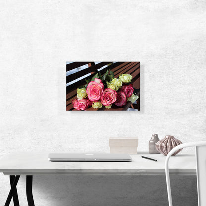 Roses on Bench Home decor