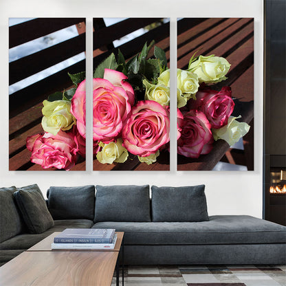 Roses on Bench Home decor