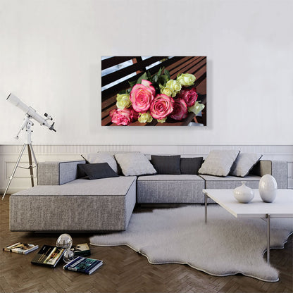 Roses on Bench Home decor