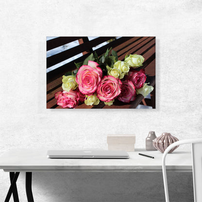 Roses on Bench Home decor