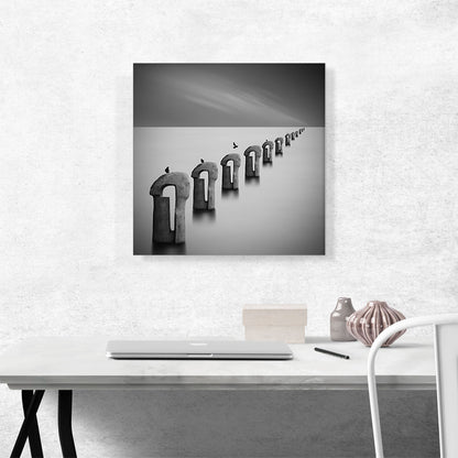 Sea Of Fog With Birds Home decor