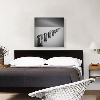 Sea Of Fog With Birds Home decor