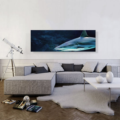 Shark In Ocean Home Decor Panoramic