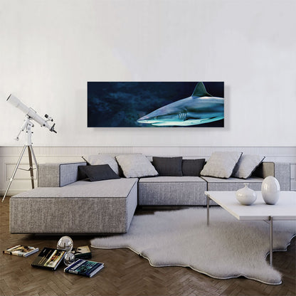 Shark In Ocean Home Decor Panoramic