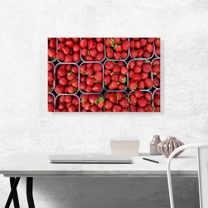 Strawberries Pattern Supermarket decor