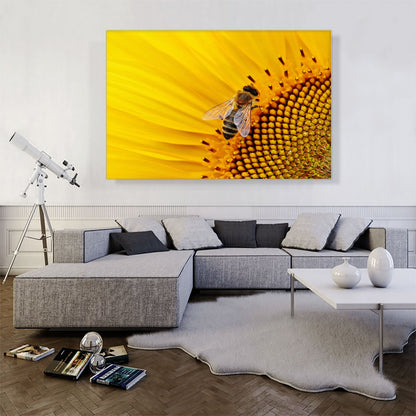 Bee On Sunflower Home decor