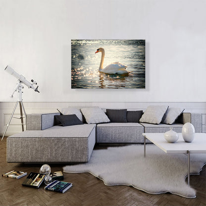 Swan In Lake Home Decor Rectangle