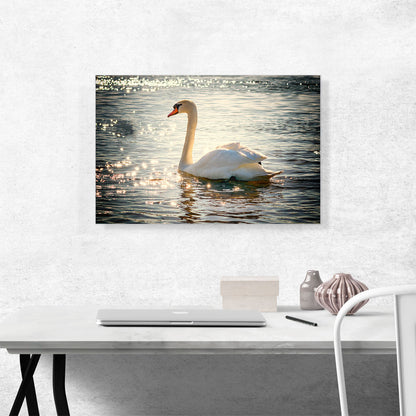 Swan In Lake Home Decor Rectangle
