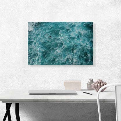 Swimmer inside Ocean