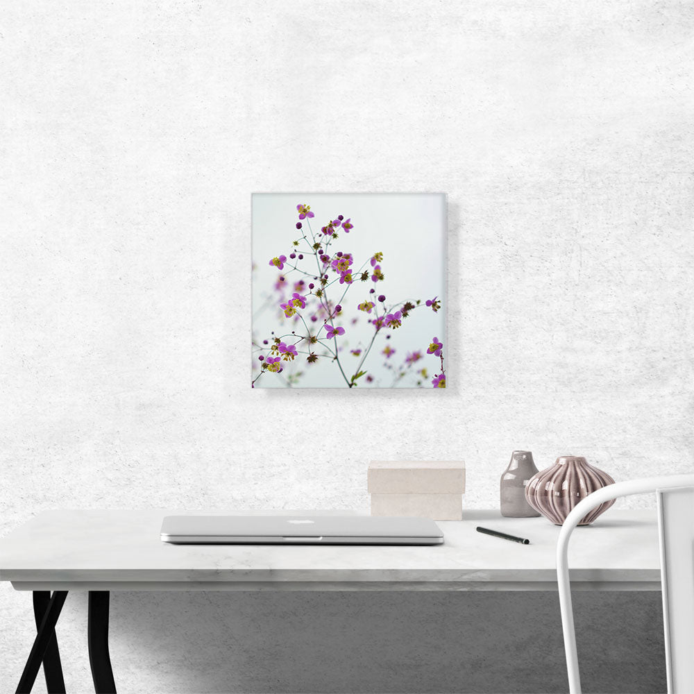 Wild Pink Flowers Home Decor Square