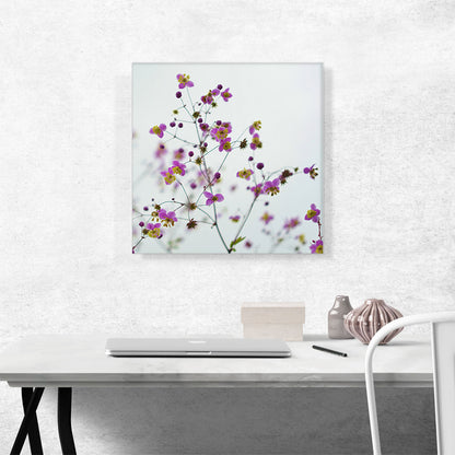 Wild Pink Flowers Home Decor Square
