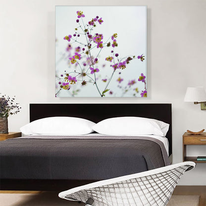 Wild Pink Flowers Home Decor Square