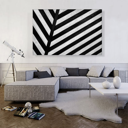 Wooden Black And White Stripes Home decor