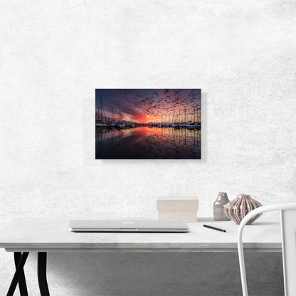 Yachts Sunset Home Decor Rectangle