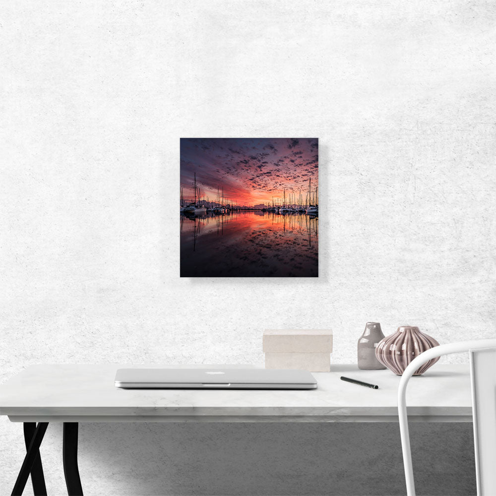 Yachts Sunset Home Decor Square