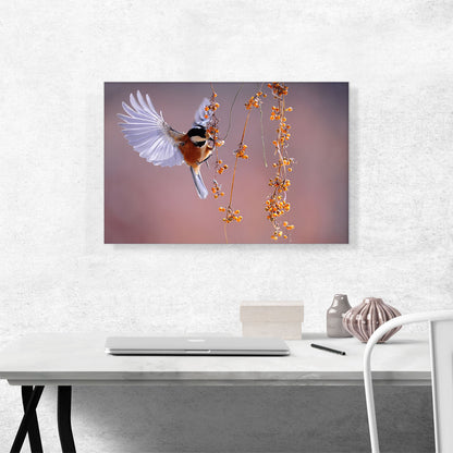 Bird Flying Over Berries Home decor