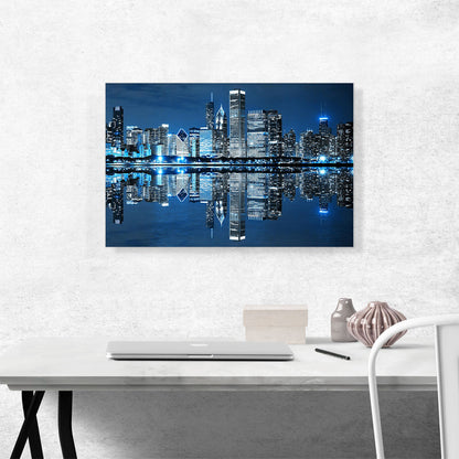 Blue Chicago Illinois Skyline
