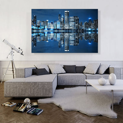 Blue Chicago Illinois Skyline