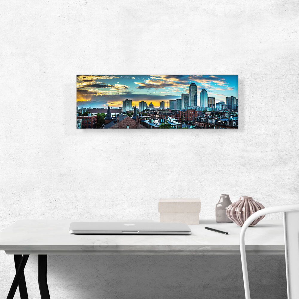 Boston City Massachusetts Skyline Panoramic