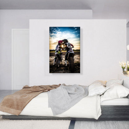 Dirt Bike Motocross Couple Biker Girl