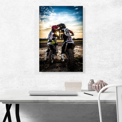 Dirt Bike Motocross Couple Biker Girl