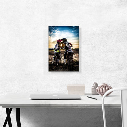 Dirt Bike Motocross Couple Biker Girl
