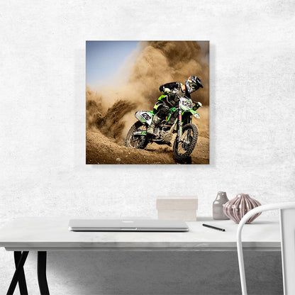 Dirt Bike Motocross Dust Cloud