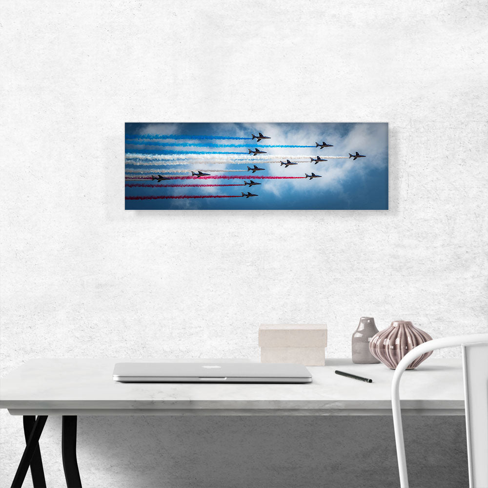 Fighter Jet Plane Aircrafts Linear Smoke USA Formation
