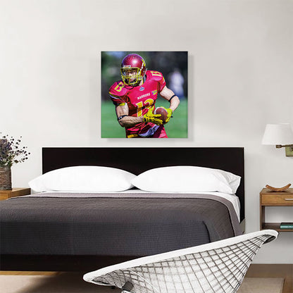 Football Player Quarterback Red Uniform