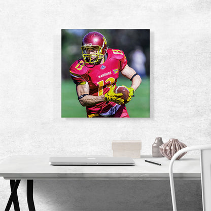 Football Player Quarterback Red Uniform