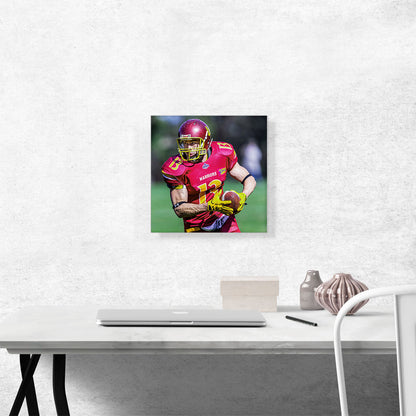 Football Player Quarterback Red Uniform