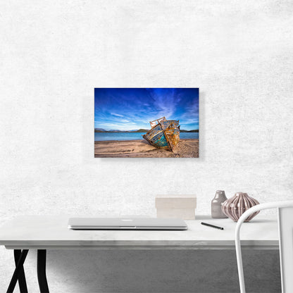 Boat On The Beach Home Decor Rectangle